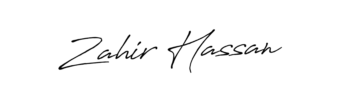 Also we have Zahir Hassan name is the best signature style. Create professional handwritten signature collection using Antro_Vectra_Bolder autograph style. Zahir Hassan signature style 7 images and pictures png