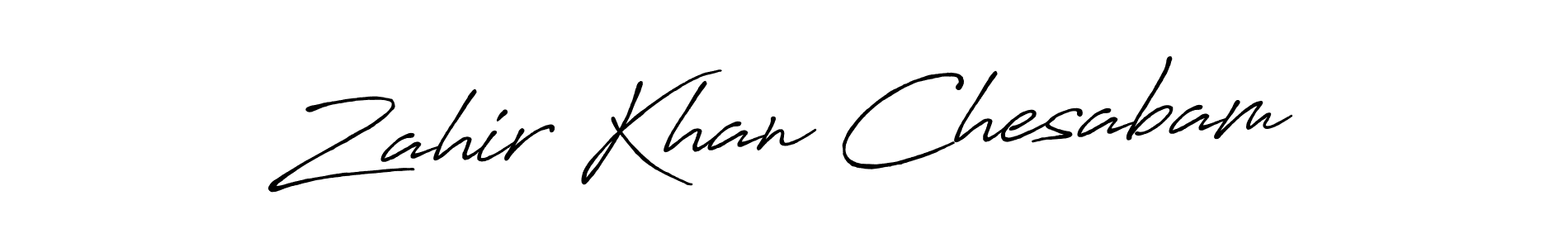 Make a beautiful signature design for name Zahir Khan Chesabam. With this signature (Antro_Vectra_Bolder) style, you can create a handwritten signature for free. Zahir Khan Chesabam signature style 7 images and pictures png