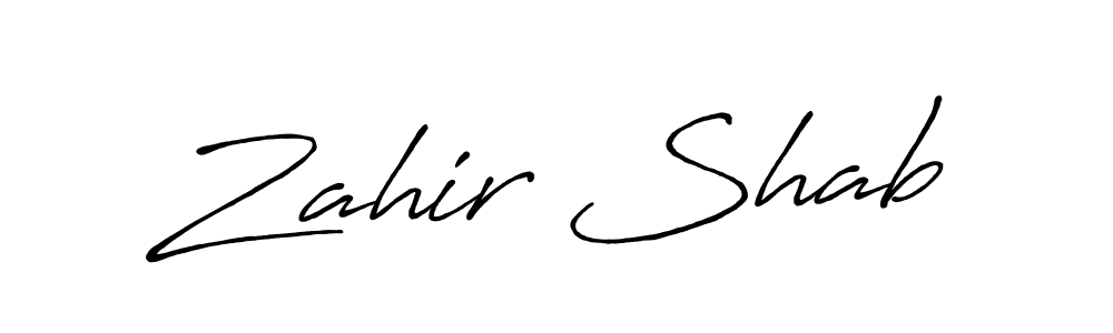 Use a signature maker to create a handwritten signature online. With this signature software, you can design (Antro_Vectra_Bolder) your own signature for name Zahir Shab. Zahir Shab signature style 7 images and pictures png