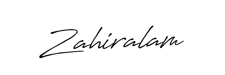 Use a signature maker to create a handwritten signature online. With this signature software, you can design (Antro_Vectra_Bolder) your own signature for name Zahiralam. Zahiralam signature style 7 images and pictures png