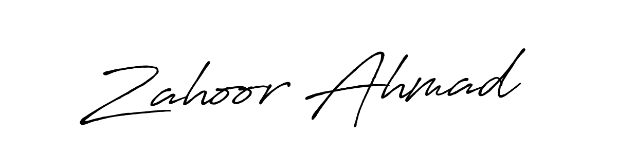 Zahoor Ahmad stylish signature style. Best Handwritten Sign (Antro_Vectra_Bolder) for my name. Handwritten Signature Collection Ideas for my name Zahoor Ahmad. Zahoor Ahmad signature style 7 images and pictures png