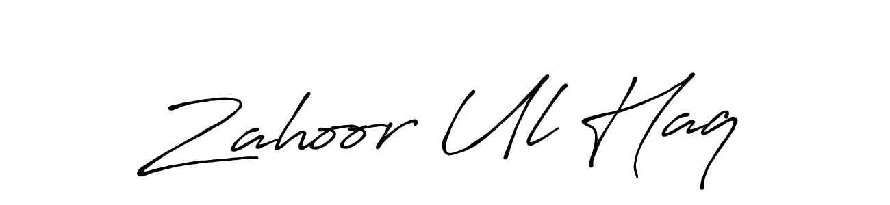 Design your own signature with our free online signature maker. With this signature software, you can create a handwritten (Antro_Vectra_Bolder) signature for name Zahoor Ul Haq. Zahoor Ul Haq signature style 7 images and pictures png