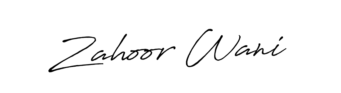 Create a beautiful signature design for name Zahoor Wani. With this signature (Antro_Vectra_Bolder) fonts, you can make a handwritten signature for free. Zahoor Wani signature style 7 images and pictures png