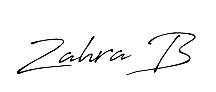 Design your own signature with our free online signature maker. With this signature software, you can create a handwritten (Antro_Vectra_Bolder) signature for name Zahra B. Zahra B signature style 7 images and pictures png