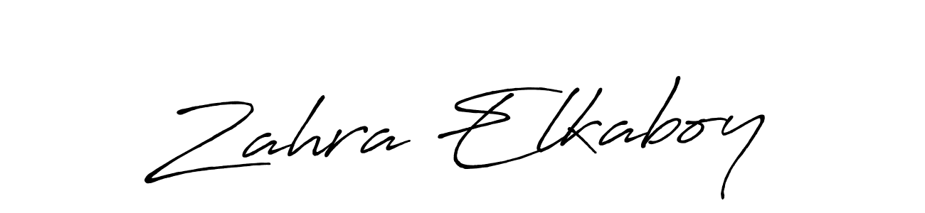 Make a beautiful signature design for name Zahra Elkaboy. Use this online signature maker to create a handwritten signature for free. Zahra Elkaboy signature style 7 images and pictures png