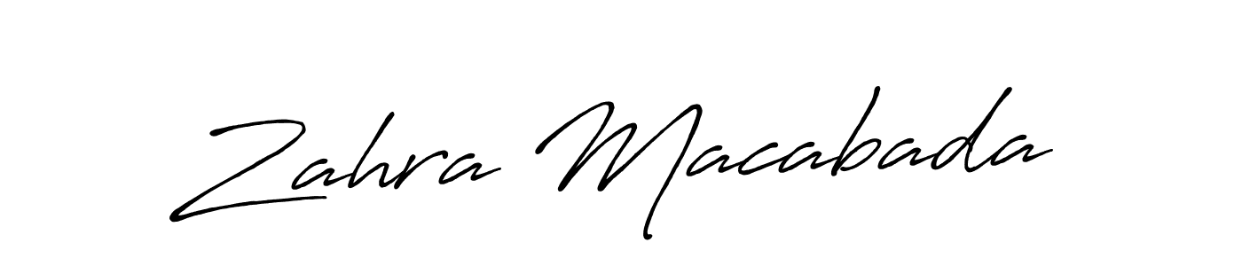 Zahra Macabada stylish signature style. Best Handwritten Sign (Antro_Vectra_Bolder) for my name. Handwritten Signature Collection Ideas for my name Zahra Macabada. Zahra Macabada signature style 7 images and pictures png