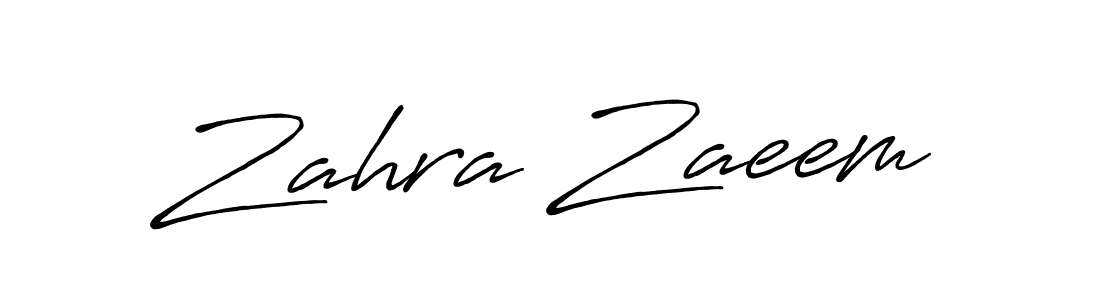 Use a signature maker to create a handwritten signature online. With this signature software, you can design (Antro_Vectra_Bolder) your own signature for name Zahra Zaeem. Zahra Zaeem signature style 7 images and pictures png