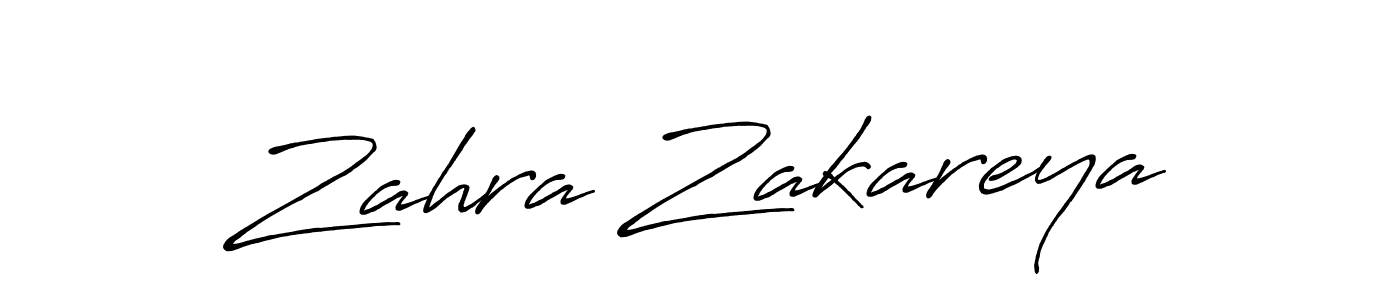 Also we have Zahra Zakareya name is the best signature style. Create professional handwritten signature collection using Antro_Vectra_Bolder autograph style. Zahra Zakareya signature style 7 images and pictures png