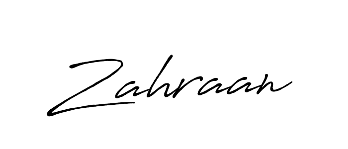 Design your own signature with our free online signature maker. With this signature software, you can create a handwritten (Antro_Vectra_Bolder) signature for name Zahraan. Zahraan signature style 7 images and pictures png