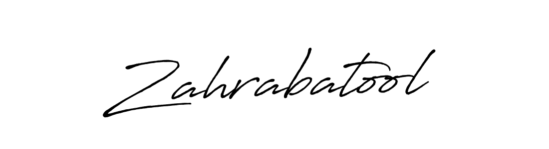 if you are searching for the best signature style for your name Zahrabatool. so please give up your signature search. here we have designed multiple signature styles  using Antro_Vectra_Bolder. Zahrabatool signature style 7 images and pictures png