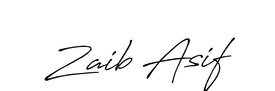 How to make Zaib Asif name signature. Use Antro_Vectra_Bolder style for creating short signs online. This is the latest handwritten sign. Zaib Asif signature style 7 images and pictures png