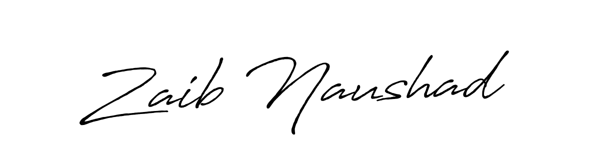 Use a signature maker to create a handwritten signature online. With this signature software, you can design (Antro_Vectra_Bolder) your own signature for name Zaib Naushad. Zaib Naushad signature style 7 images and pictures png