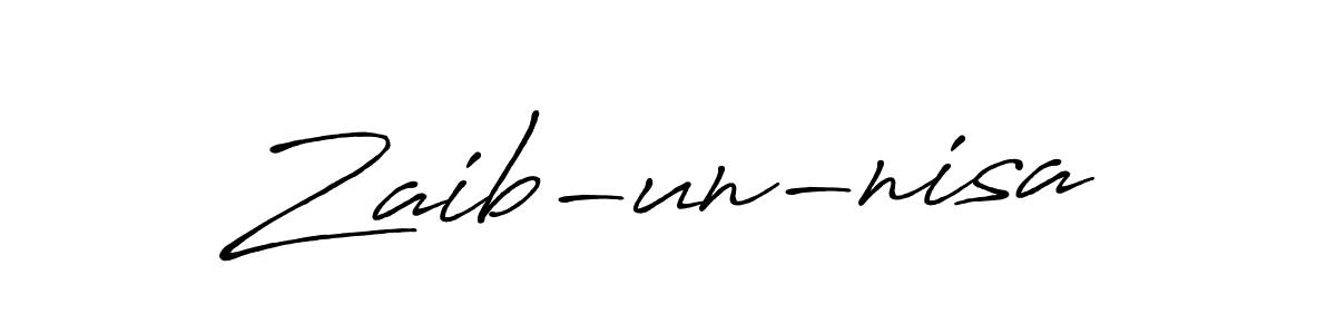 Use a signature maker to create a handwritten signature online. With this signature software, you can design (Antro_Vectra_Bolder) your own signature for name Zaib-un-nisa. Zaib-un-nisa signature style 7 images and pictures png