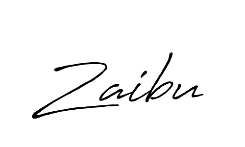 Create a beautiful signature design for name Zaibu. With this signature (Antro_Vectra_Bolder) fonts, you can make a handwritten signature for free. Zaibu signature style 7 images and pictures png