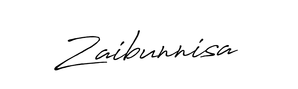 Design your own signature with our free online signature maker. With this signature software, you can create a handwritten (Antro_Vectra_Bolder) signature for name Zaibunnisa. Zaibunnisa signature style 7 images and pictures png