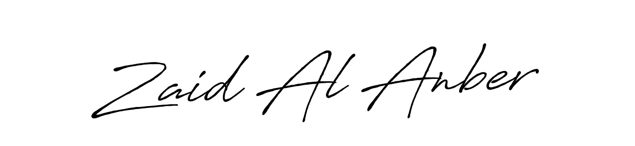 Design your own signature with our free online signature maker. With this signature software, you can create a handwritten (Antro_Vectra_Bolder) signature for name Zaid Al Anber. Zaid Al Anber signature style 7 images and pictures png