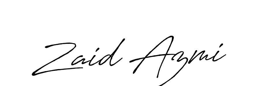 Also You can easily find your signature by using the search form. We will create Zaid Azmi name handwritten signature images for you free of cost using Antro_Vectra_Bolder sign style. Zaid Azmi signature style 7 images and pictures png