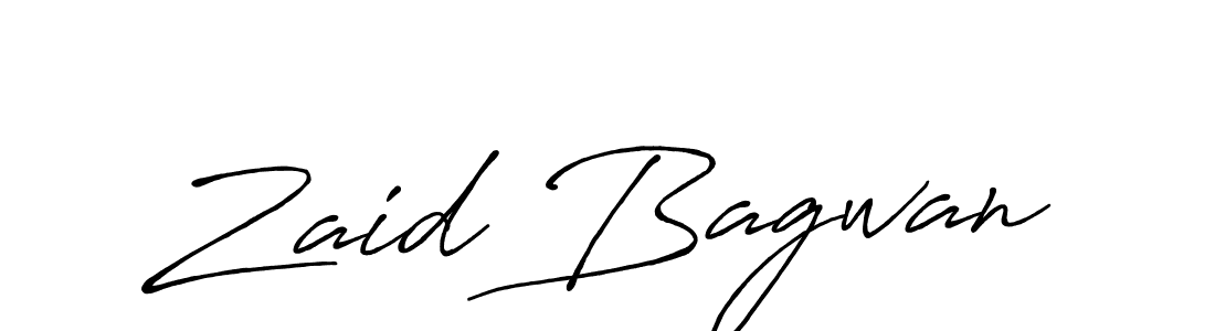 Make a beautiful signature design for name Zaid Bagwan. With this signature (Antro_Vectra_Bolder) style, you can create a handwritten signature for free. Zaid Bagwan signature style 7 images and pictures png