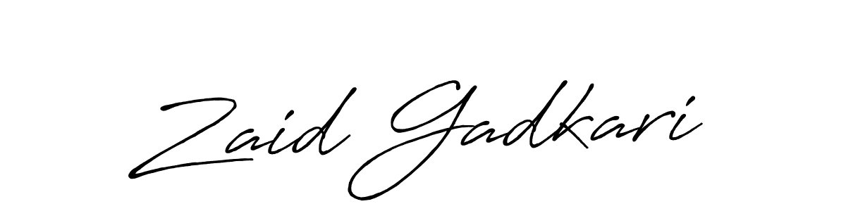 Similarly Antro_Vectra_Bolder is the best handwritten signature design. Signature creator online .You can use it as an online autograph creator for name Zaid Gadkari. Zaid Gadkari signature style 7 images and pictures png