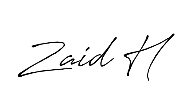 Create a beautiful signature design for name Zaid H. With this signature (Antro_Vectra_Bolder) fonts, you can make a handwritten signature for free. Zaid H signature style 7 images and pictures png
