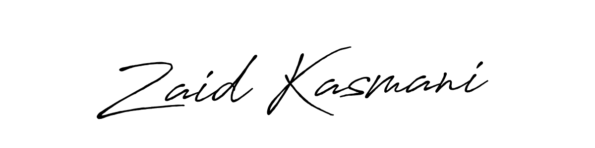 Create a beautiful signature design for name Zaid Kasmani. With this signature (Antro_Vectra_Bolder) fonts, you can make a handwritten signature for free. Zaid Kasmani signature style 7 images and pictures png