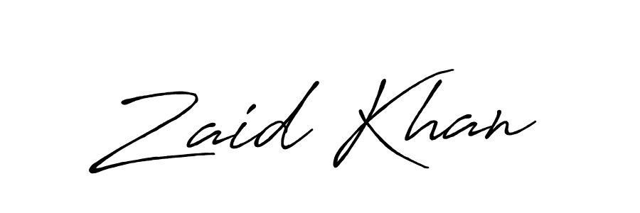 Make a beautiful signature design for name Zaid Khan. With this signature (Antro_Vectra_Bolder) style, you can create a handwritten signature for free. Zaid Khan signature style 7 images and pictures png