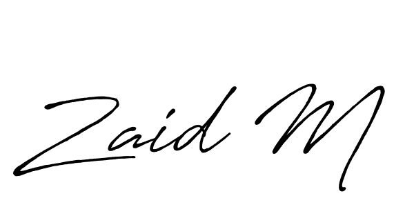 Best and Professional Signature Style for Zaid M. Antro_Vectra_Bolder Best Signature Style Collection. Zaid M signature style 7 images and pictures png