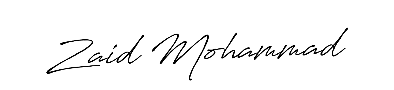 Also we have Zaid Mohammad name is the best signature style. Create professional handwritten signature collection using Antro_Vectra_Bolder autograph style. Zaid Mohammad signature style 7 images and pictures png
