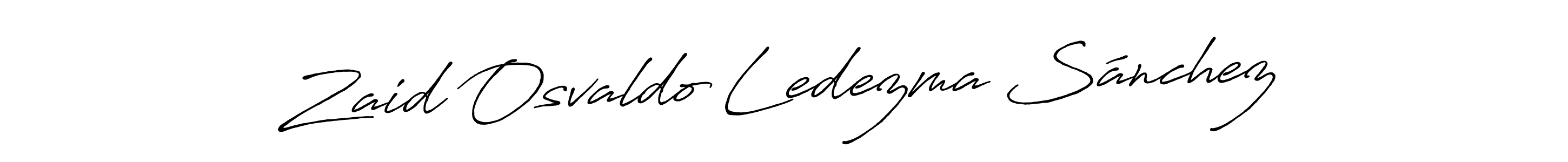 Also we have Zaid Osvaldo Ledezma Sánchez name is the best signature style. Create professional handwritten signature collection using Antro_Vectra_Bolder autograph style. Zaid Osvaldo Ledezma Sánchez signature style 7 images and pictures png