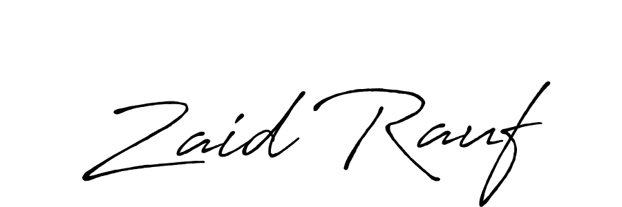 Create a beautiful signature design for name Zaid Rauf. With this signature (Antro_Vectra_Bolder) fonts, you can make a handwritten signature for free. Zaid Rauf signature style 7 images and pictures png