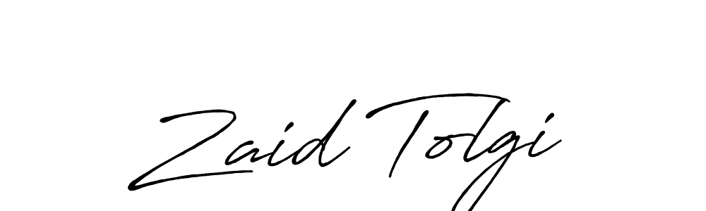 Design your own signature with our free online signature maker. With this signature software, you can create a handwritten (Antro_Vectra_Bolder) signature for name Zaid Tolgi. Zaid Tolgi signature style 7 images and pictures png