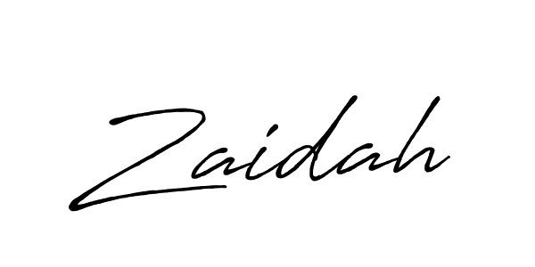 Design your own signature with our free online signature maker. With this signature software, you can create a handwritten (Antro_Vectra_Bolder) signature for name Zaidah. Zaidah signature style 7 images and pictures png