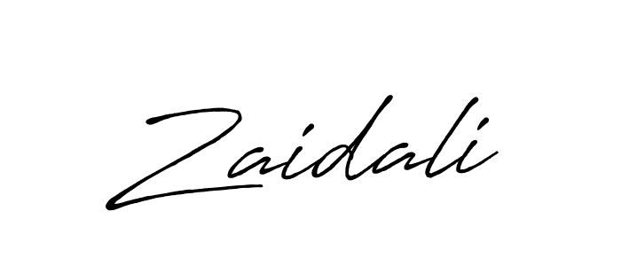 Create a beautiful signature design for name Zaidali. With this signature (Antro_Vectra_Bolder) fonts, you can make a handwritten signature for free. Zaidali signature style 7 images and pictures png