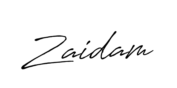 It looks lik you need a new signature style for name Zaidam. Design unique handwritten (Antro_Vectra_Bolder) signature with our free signature maker in just a few clicks. Zaidam signature style 7 images and pictures png