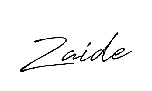 Also we have Zaide name is the best signature style. Create professional handwritten signature collection using Antro_Vectra_Bolder autograph style. Zaide signature style 7 images and pictures png