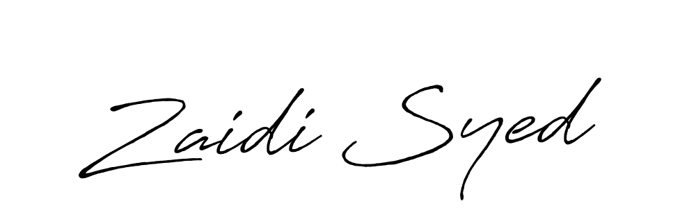 Make a short Zaidi Syed signature style. Manage your documents anywhere anytime using Antro_Vectra_Bolder. Create and add eSignatures, submit forms, share and send files easily. Zaidi Syed signature style 7 images and pictures png