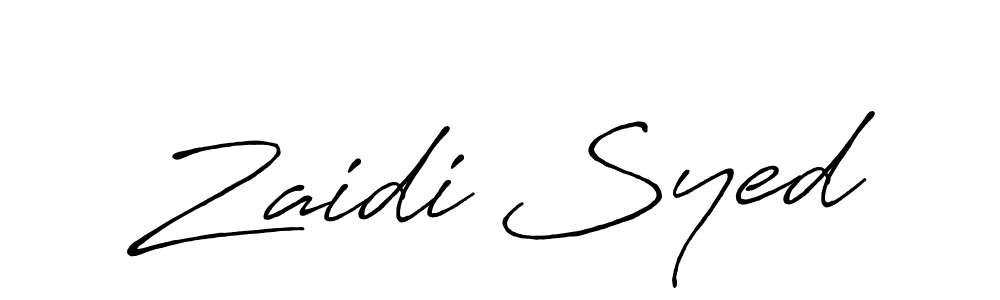 Make a short Zaidi Syed signature style. Manage your documents anywhere anytime using Antro_Vectra_Bolder. Create and add eSignatures, submit forms, share and send files easily. Zaidi Syed signature style 7 images and pictures png