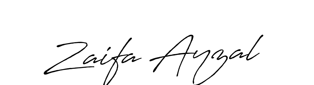 You should practise on your own different ways (Antro_Vectra_Bolder) to write your name (Zaifa Ayzal) in signature. don't let someone else do it for you. Zaifa Ayzal signature style 7 images and pictures png