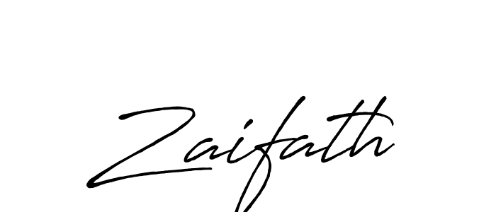 Zaifath stylish signature style. Best Handwritten Sign (Antro_Vectra_Bolder) for my name. Handwritten Signature Collection Ideas for my name Zaifath. Zaifath signature style 7 images and pictures png