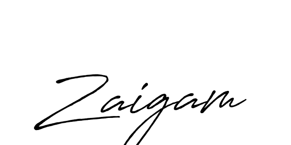 Also You can easily find your signature by using the search form. We will create Zaigam name handwritten signature images for you free of cost using Antro_Vectra_Bolder sign style. Zaigam signature style 7 images and pictures png