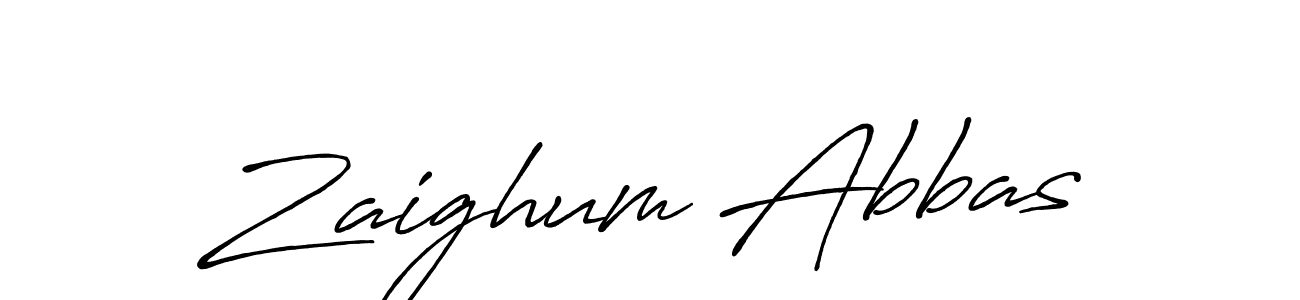 Design your own signature with our free online signature maker. With this signature software, you can create a handwritten (Antro_Vectra_Bolder) signature for name Zaighum Abbas. Zaighum Abbas signature style 7 images and pictures png