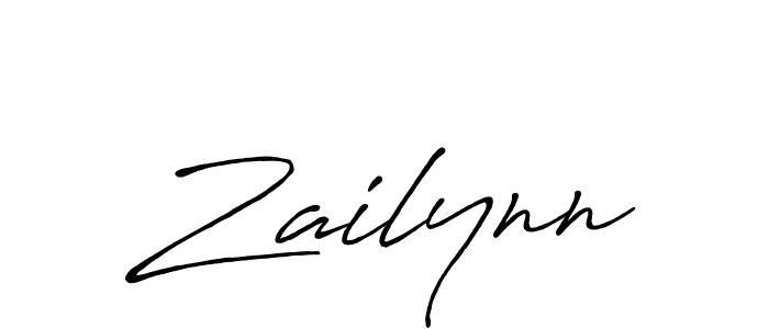 Make a beautiful signature design for name Zailynn. With this signature (Antro_Vectra_Bolder) style, you can create a handwritten signature for free. Zailynn signature style 7 images and pictures png