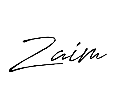 Zaim stylish signature style. Best Handwritten Sign (Antro_Vectra_Bolder) for my name. Handwritten Signature Collection Ideas for my name Zaim. Zaim signature style 7 images and pictures png