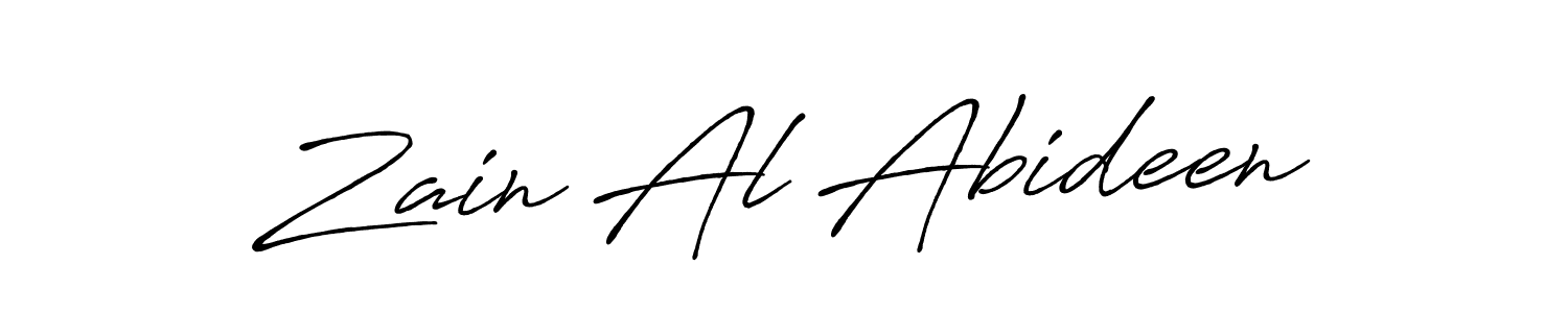 Zain Al Abideen stylish signature style. Best Handwritten Sign (Antro_Vectra_Bolder) for my name. Handwritten Signature Collection Ideas for my name Zain Al Abideen. Zain Al Abideen signature style 7 images and pictures png