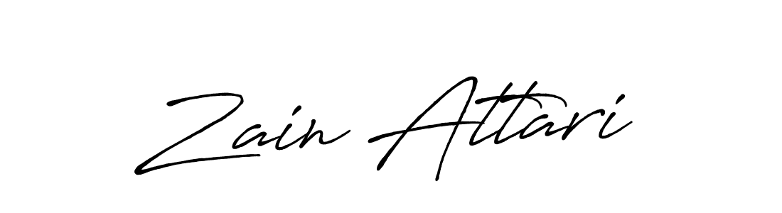 Use a signature maker to create a handwritten signature online. With this signature software, you can design (Antro_Vectra_Bolder) your own signature for name Zain Attari. Zain Attari signature style 7 images and pictures png