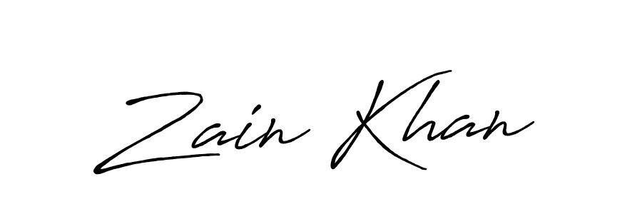 Create a beautiful signature design for name Zain Khan. With this signature (Antro_Vectra_Bolder) fonts, you can make a handwritten signature for free. Zain Khan signature style 7 images and pictures png