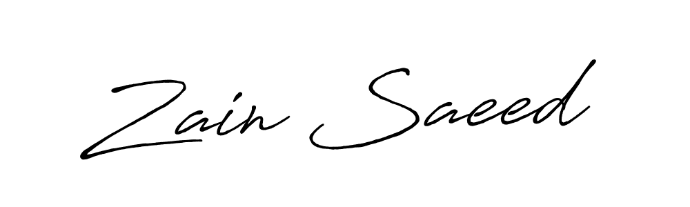 How to make Zain Saeed name signature. Use Antro_Vectra_Bolder style for creating short signs online. This is the latest handwritten sign. Zain Saeed signature style 7 images and pictures png