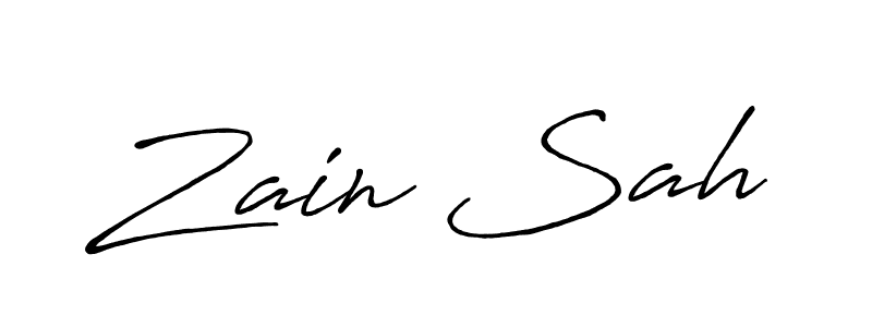 Also You can easily find your signature by using the search form. We will create Zain Sah name handwritten signature images for you free of cost using Antro_Vectra_Bolder sign style. Zain Sah signature style 7 images and pictures png
