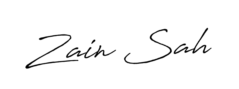 Also You can easily find your signature by using the search form. We will create Zain Sah name handwritten signature images for you free of cost using Antro_Vectra_Bolder sign style. Zain Sah signature style 7 images and pictures png