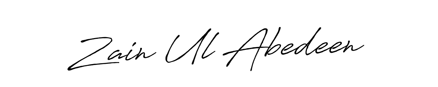 Zain Ul Abedeen stylish signature style. Best Handwritten Sign (Antro_Vectra_Bolder) for my name. Handwritten Signature Collection Ideas for my name Zain Ul Abedeen. Zain Ul Abedeen signature style 7 images and pictures png